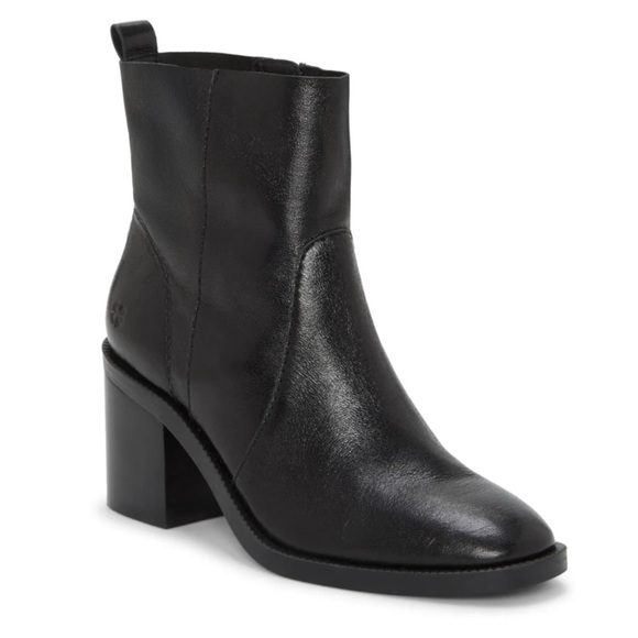 Lucky Brand Shoes - Lucky Brand Women's Stacked Heel Booties in Black Leather Size 7M